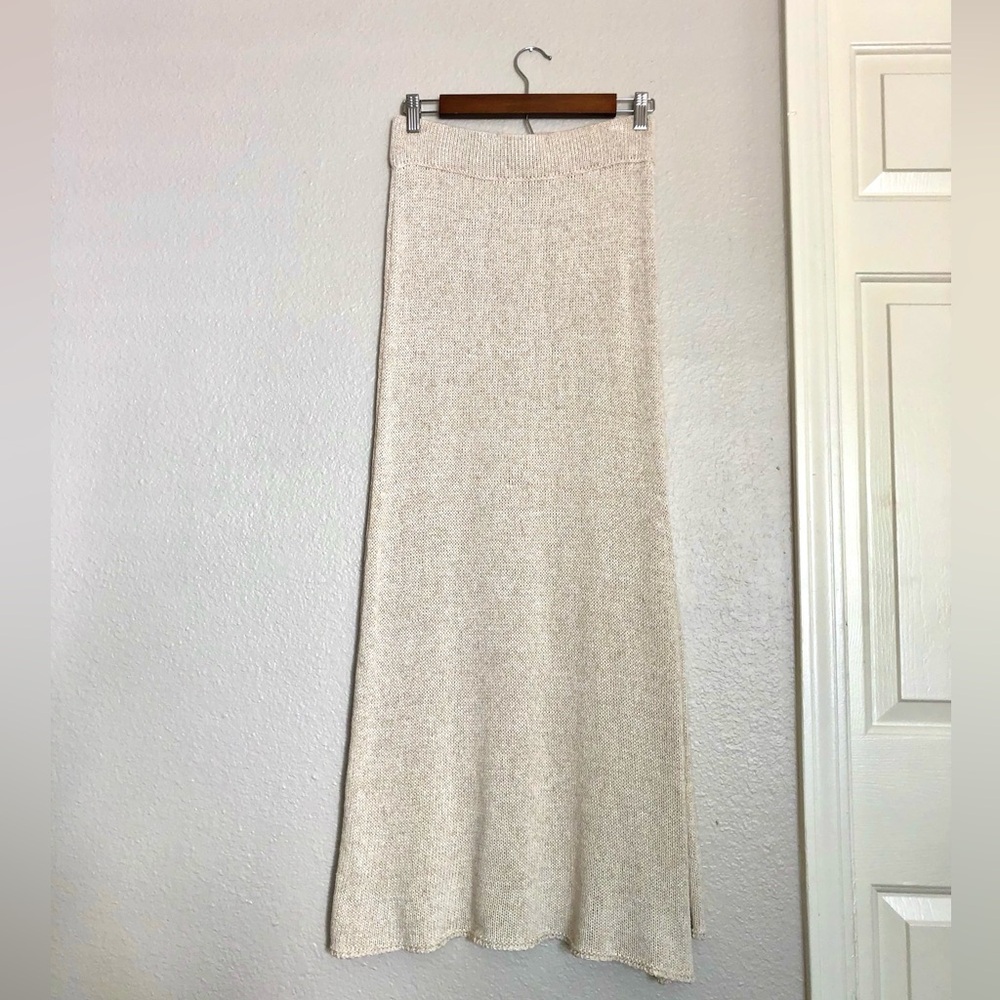 Free People Cream Maxi Skirt
